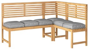 Almofadas de palete para assento, 6 pcs, cinza, 40x40x8 cm, tecido Oxf
