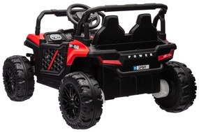 Buggy elétrico para crianças UTV Small 12V Tração traseira, Bateria de 12V, Rodas de plástico, Controlo remoto 2,4 GHz, Leitor de MP3 com entrada USB/