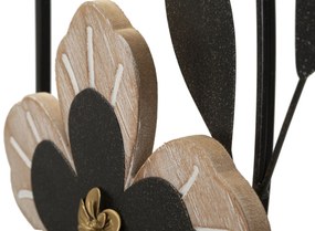PAINEL DE PAREDE DE FERRO/MADEIRA DIVAKER 27X2,5X70 CM CASTANHO E PRETO