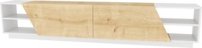 Móvel TV Rhodes – Branco Carvalho – 240 cm x 37,1 cm x 47,4 cm