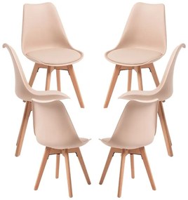 Pack 6 Cadeiras Synk Basic - Beige