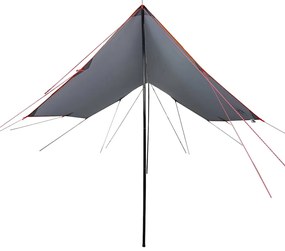 Lona de campismo 460x305x210 cm impermeável laranja