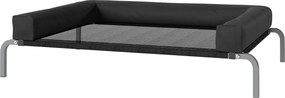 Cama elevada refrescante para cães, cama portátil para cães para uso interior e exterior, 110 x 75 x 30 cm, preta