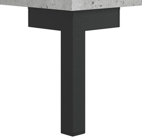 Armário Alto com Vitrine Brenna de 180 cm - Cinzento Cimento - Design