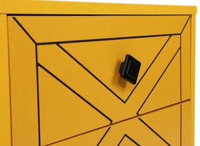 Mesa de Cabeceira Luna – Amarelo Vibrante (50 x 55 x 40 cm) | Estilo e