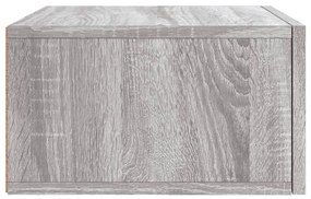 Mesa de cabeceira montagem na parede cinzento sonoma 35x35x20cm