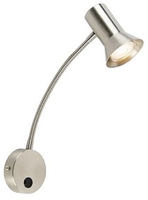 Candeeiro de parede em aço com braço flexível - Karin flex Design,Moderno,Retro