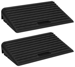 vidaXL Rampas para bermas 2 pcs 50x30x11 cm borracha