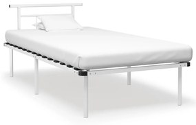 vidaXL Estrutura de cama 100x200 cm metal branco