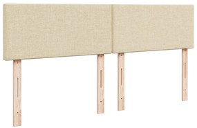Cama com molas/colchão 180x200 cm tecido cor creme