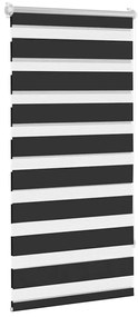Estore de rolo 60 x 120 cm, linhas de zebra / Preto