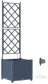 Jardineiras de Jardim 1 pc Cinzeto 40 x 40 x 142 cm Plástico