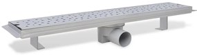 Dreno de chuveiro linear bolhas 630x140 mm aço inoxidável