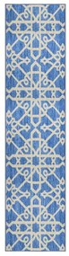 vidaXL Tapete/passadeira 80x350 cm azul