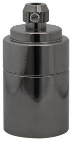 Casquilhos de lâmpadas 2 pcs Preto brilhante E27