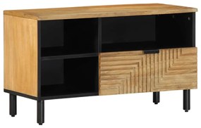 Móvel de TV 80x33x46 cm madeira de mangueira maciça castanho