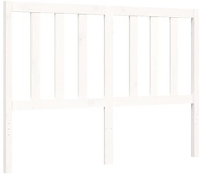 Cama sem colchão 140x190 cm madeira de pinho maciça branco