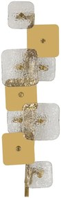 LÂMPADA DE PAREDE VIDRO CM 24X13X76
