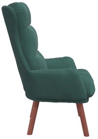 Poltrona Relaxante Veludo Verde Escuro