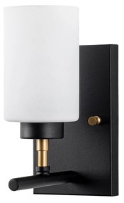 Aplique de Parede Yensuk – Preto, Branco e Dourado – 12 x 17 x 25 cm
