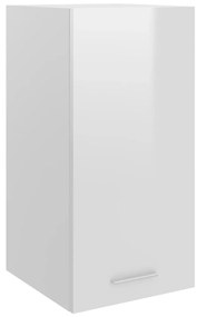 vidaXL Armário de parede “Lyon” derivados de madeira branco brilhante