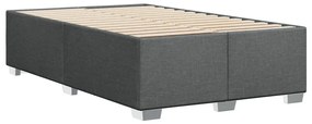 Estrutura de cama sem colchão cinza escuro 120x190 cm tecido