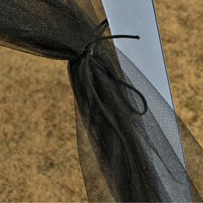 Tenda de Jardim 3x3m Gazebo com 4 Partes Laterais Mosquiteiro com Zípe