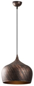 Candeeiro Suspenso Saglam – Cobre e Dourado – Diâmetro 28 cm, Altura 1