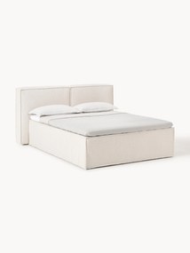 Cama boxspring em bouclé Lennon