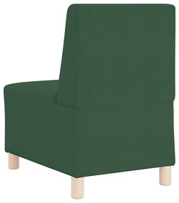 Poltrona sem braços 55 cm tecido corduroy verde selva