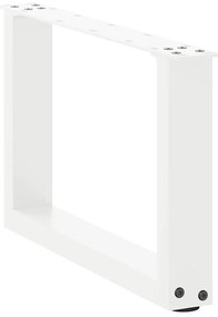 Pés para mesa de centro em formato de U, 2 peças, branco, 50x(30-31) c
