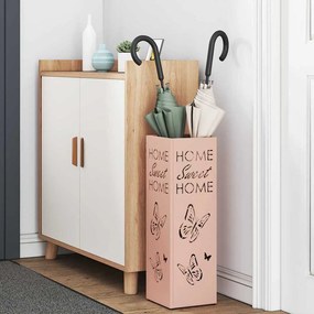 Suporte para Guarda-Chuva Rosa Metal Médio Inserções Decorativas
