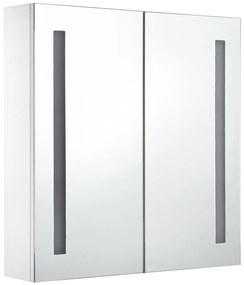 Armário espelhado para casa de banho com LED 60x14x62 cm