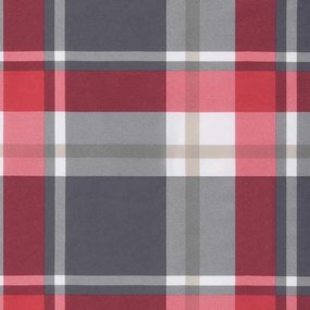 Almofadões p/ cadeira encosto alto 2 pcs oxford xadrez vermelho