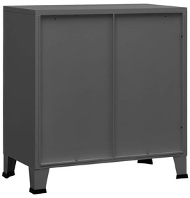Aparador de arrumação industrial 75x40x80 cm aço antracite