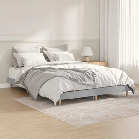Estrutura de cama 140x190 cm derivados de madeira cinza cimento