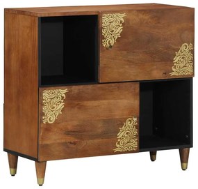 vidaXL Buffet Castanho 80 x 33.5 x 75 cm Madeira de mangueira maciça