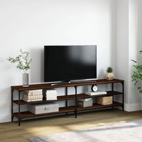 Móvel de TV 180x30x50cm derivados madeira/metal carvalho castanho