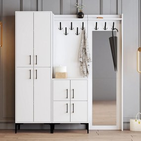 Hall Stand Berlin ABC – Branco – 180x200x35 cm