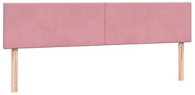 Cama com molas colchões 200x210 cm veludo rosa