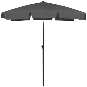 Guarda-sol de praia 180x120 cm antracite