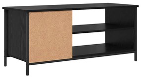 Gabinete para TV com prateleira Carvalho preto 100 x 40 x 45 cm