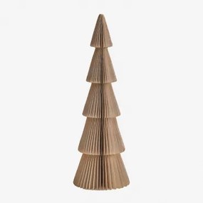 Árvore De Natal De Papel Jesper ↑29,5 Cm & Linho Bege Com Borda Dourada - Sklum