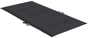 Almofadões lombares p/ cadeiras de jardim 4pcs oxford preto