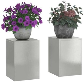 Suportes de Plantas para Exterior Pilar 2 pcs 24x24x35 cm Aço Inoxidáv