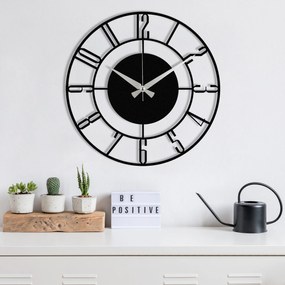 Relógio de Parede Decorativo Enzoclock – Preto – 48 x 48 cm