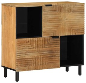 Aparador 80x33x75 cm madeira de mangueira maciça castanho