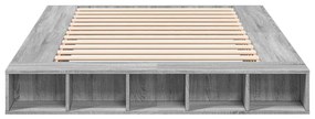 Estrutura de cama 150x200 cm derivados de madeira cinza sonoma