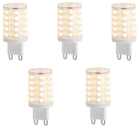 Conjunto de 5 lâmpadas LED G9 inteligentes reguláveis transparentes 2,5W 250 lm 2700-6500K Zigbee