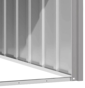 Casota para cães 116,5x103x81,5 cm aço galvanizado cinzento